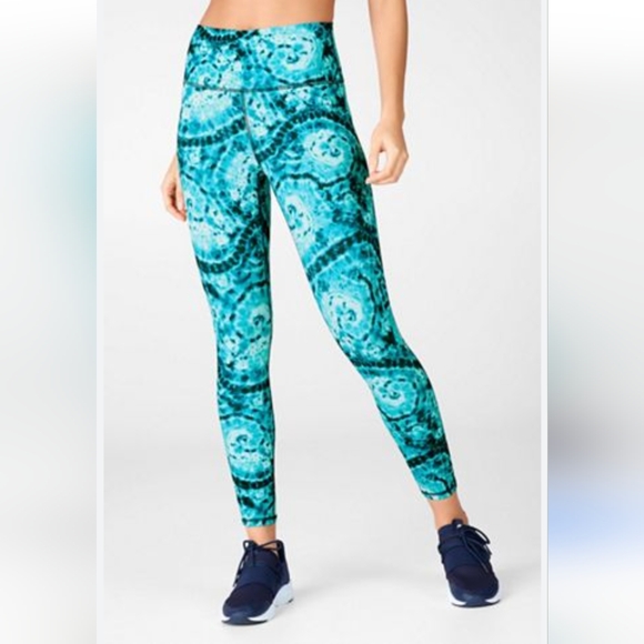 FABLETICS Define Powerhold High-Waisted 7/8 Leggings Tide Pool Medium - Picture 2 of 10